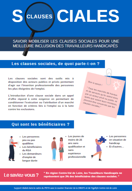 Capture d'écran flyer clauses sociales