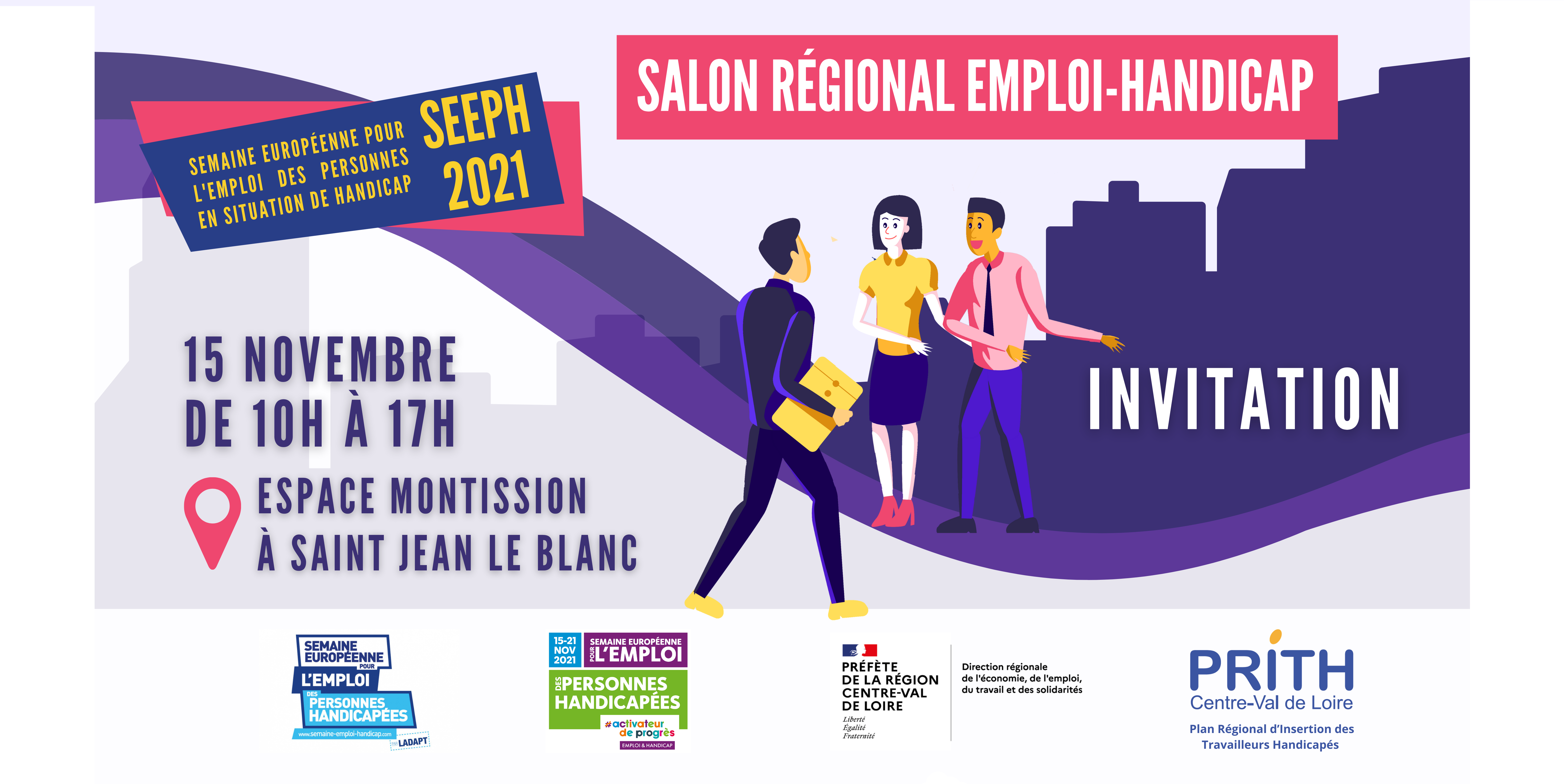 Illustration de l'invitation au salon emploi handicap régional.