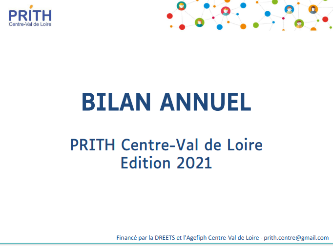 Capture d'écran de la page de garde du bilan PRITH 2021.