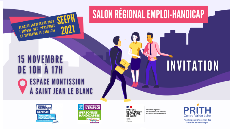 Illustration de l'invitation au salon emploi handicap régional.